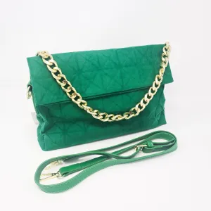 Green Velvet Soft Feel Gold Chain Handbag