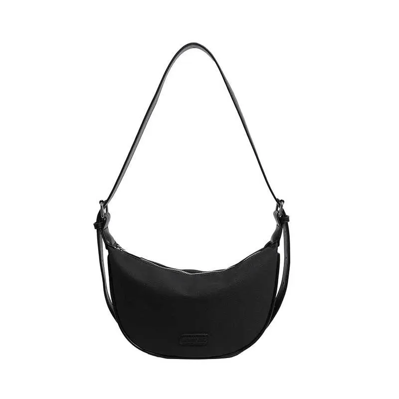 Shoulder Bags Small Crescent Zipper Leather Soft Hobo Crossbody Bags